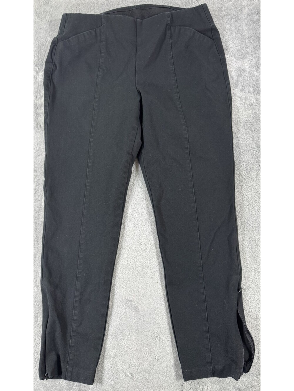 Old Navy Womens Pants Large Black High Rise Skinny Stretch Pockets Ankle Zip